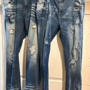 Men's Distressed Vintage Jeans
